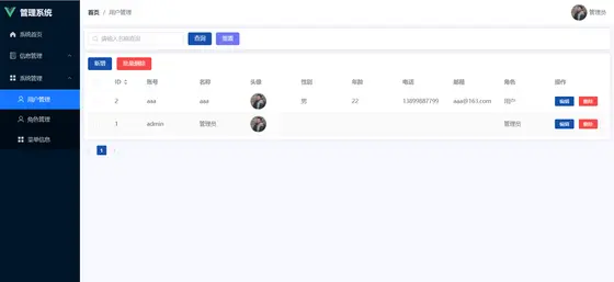 基于SpringBoot3+Vue3的RBAC动态权限、动态路由项目脚手架 项目截图 3